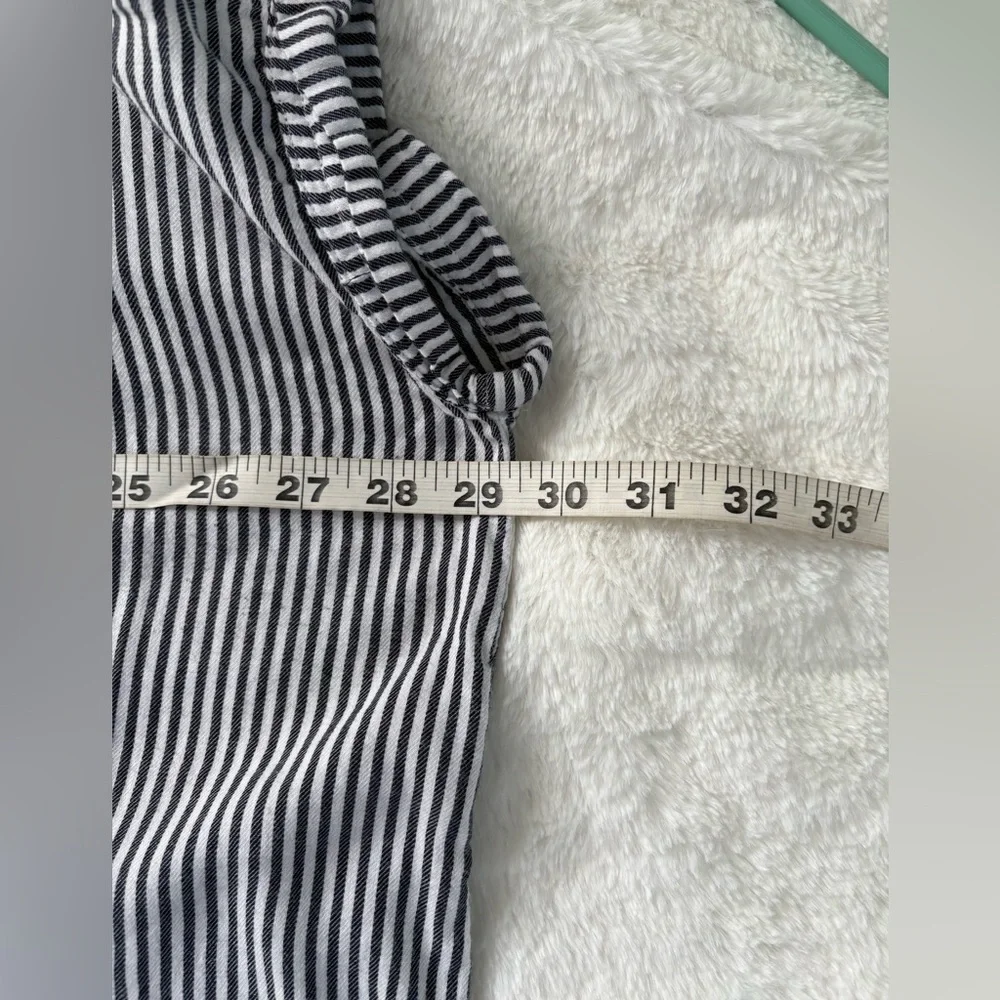 SO Striped Button Pullover Shirt Dress Black White Short Sleeve Pockets Sz: 3X - Picture 8 of 8